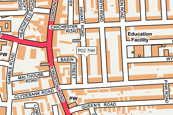 PO2 7HH map - OS OpenMap – Local (Ordnance Survey) PO2 7HH map - OS OpenMap – Local (Ordnance Survey)