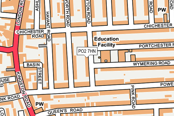 PO2 7HN map - OS OpenMap – Local (Ordnance Survey) PO2 7HN map - OS OpenMap – Local (Ordnance Survey)