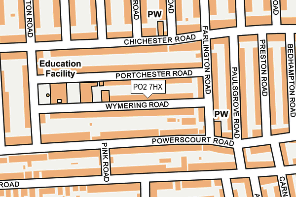 PO2 7HX map - OS OpenMap – Local (Ordnance Survey)