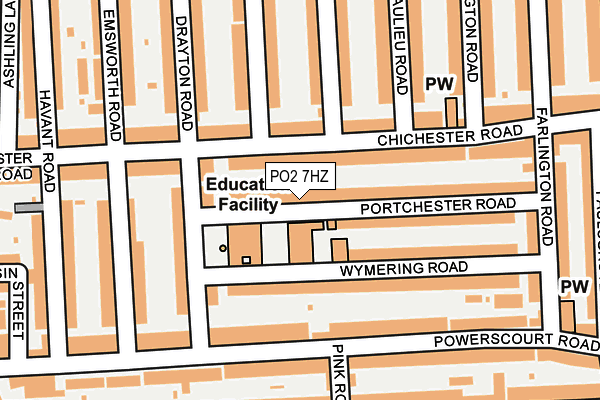 PO2 7HZ map - OS OpenMap – Local (Ordnance Survey) PO2 7HZ map - OS OpenMap – Local (Ordnance Survey)