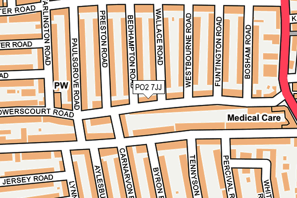 PO2 7JJ map - OS OpenMap – Local (Ordnance Survey) PO2 7JJ map - OS OpenMap – Local (Ordnance Survey)