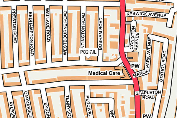 PO2 7JL map - OS OpenMap – Local (Ordnance Survey) PO2 7JL map - OS OpenMap – Local (Ordnance Survey)