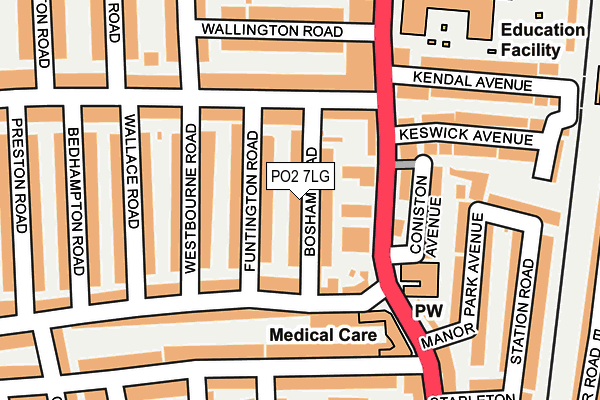 PO2 7LG map - OS OpenMap – Local (Ordnance Survey) PO2 7LG map - OS OpenMap – Local (Ordnance Survey)