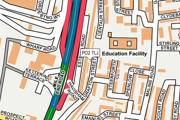 PO2 7LJ map - OS OpenMap – Local (Ordnance Survey) PO2 7LJ map - OS OpenMap – Local (Ordnance Survey)