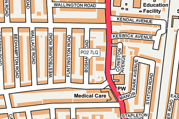 PO2 7LQ map - OS OpenMap – Local (Ordnance Survey) PO2 7LQ map - OS OpenMap – Local (Ordnance Survey)