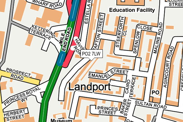 PO2 7LW map - OS OpenMap – Local (Ordnance Survey) PO2 7LW map - OS OpenMap – Local (Ordnance Survey)