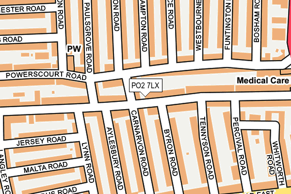 PO2 7LX map - OS OpenMap – Local (Ordnance Survey) PO2 7LX map - OS OpenMap – Local (Ordnance Survey)