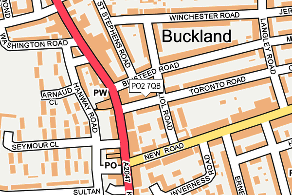 PO2 7QB map - OS OpenMap – Local (Ordnance Survey) PO2 7QB map - OS OpenMap – Local (Ordnance Survey)
