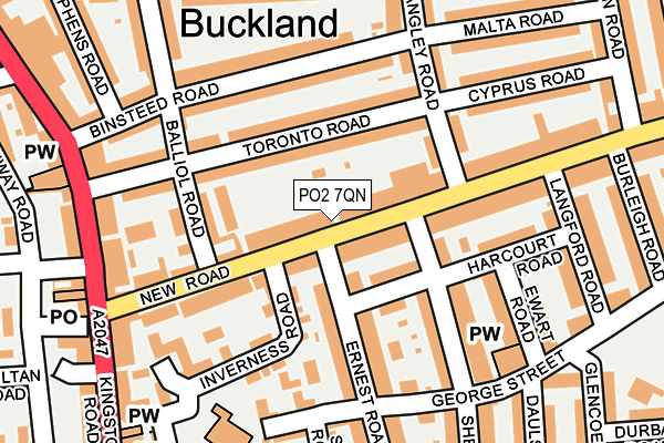 PO2 7QN map - OS OpenMap – Local (Ordnance Survey) PO2 7QN map - OS OpenMap – Local (Ordnance Survey)