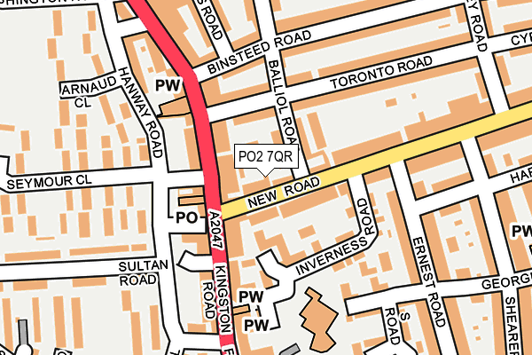 PO2 7QR map - OS OpenMap – Local (Ordnance Survey) PO2 7QR map - OS OpenMap – Local (Ordnance Survey)