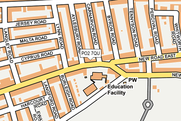 PO2 7QU map - OS OpenMap – Local (Ordnance Survey) PO2 7QU map - OS OpenMap – Local (Ordnance Survey)