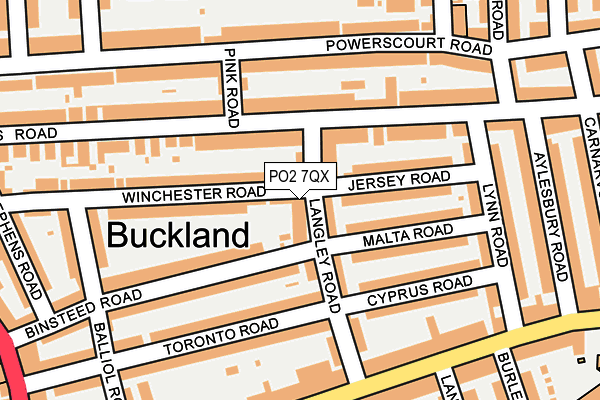 PO2 7QX map - OS OpenMap – Local (Ordnance Survey) PO2 7QX map - OS OpenMap – Local (Ordnance Survey)
