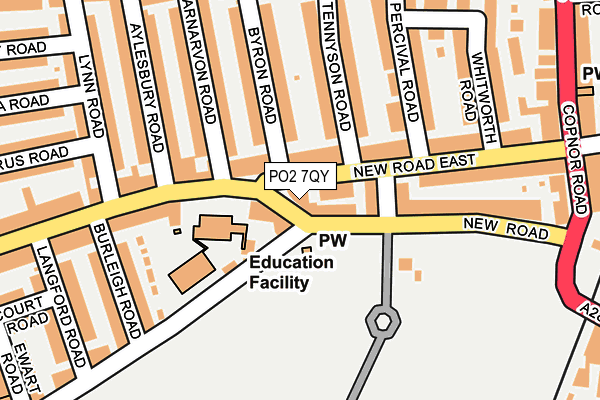 PO2 7QY map - OS OpenMap – Local (Ordnance Survey) PO2 7QY map - OS OpenMap – Local (Ordnance Survey)
