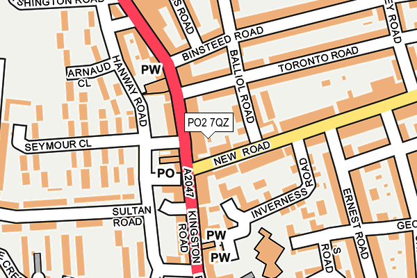 PO2 7QZ map - OS OpenMap – Local (Ordnance Survey) PO2 7QZ map - OS OpenMap – Local (Ordnance Survey)