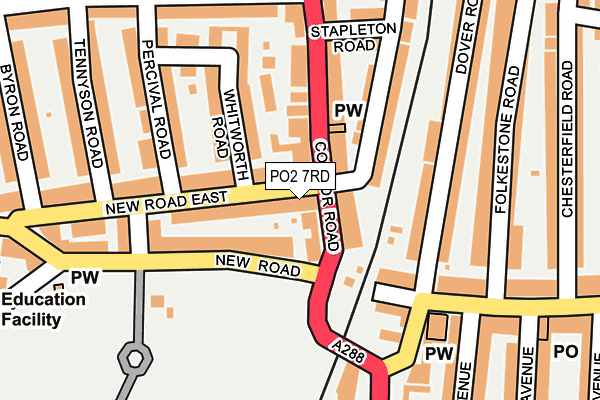 PO2 7RD map - OS OpenMap – Local (Ordnance Survey) PO2 7RD map - OS OpenMap – Local (Ordnance Survey)