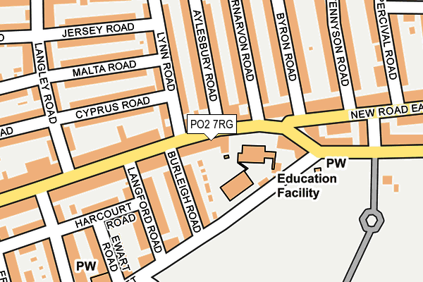 PO2 7RG map - OS OpenMap – Local (Ordnance Survey) PO2 7RG map - OS OpenMap – Local (Ordnance Survey)