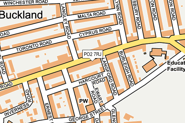 PO2 7RJ map - OS OpenMap – Local (Ordnance Survey) PO2 7RJ map - OS OpenMap – Local (Ordnance Survey)