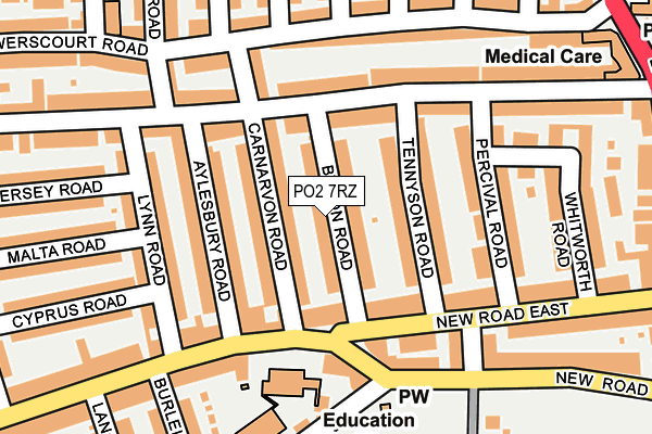 PO2 7RZ map - OS OpenMap – Local (Ordnance Survey) PO2 7RZ map - OS OpenMap – Local (Ordnance Survey)