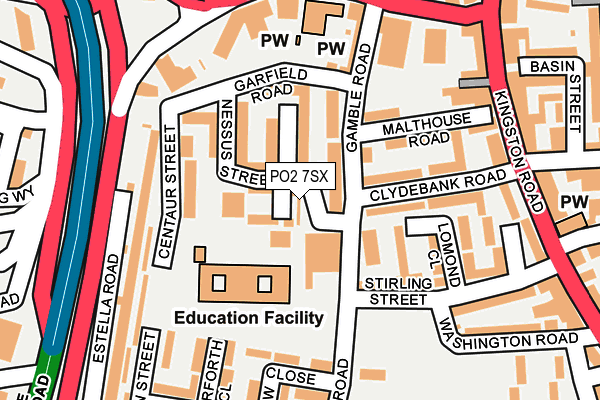 PO2 7SX map - OS OpenMap – Local (Ordnance Survey) PO2 7SX map - OS OpenMap – Local (Ordnance Survey)