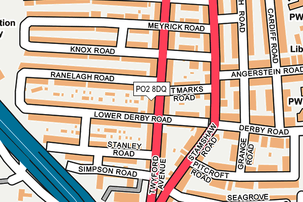 PO2 8DQ map - OS OpenMap – Local (Ordnance Survey) PO2 8DQ map - OS OpenMap – Local (Ordnance Survey)