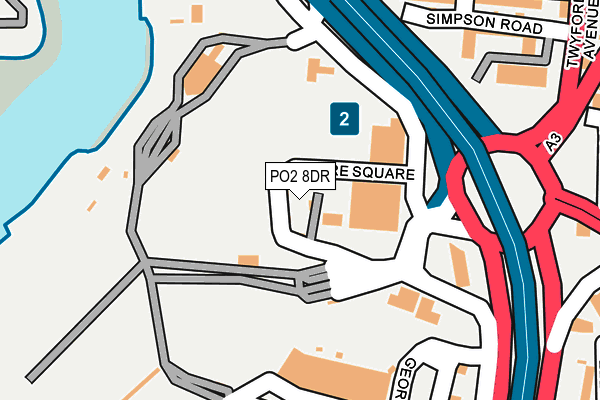 PO2 8DR map - OS OpenMap – Local (Ordnance Survey) PO2 8DR map - OS OpenMap – Local (Ordnance Survey)