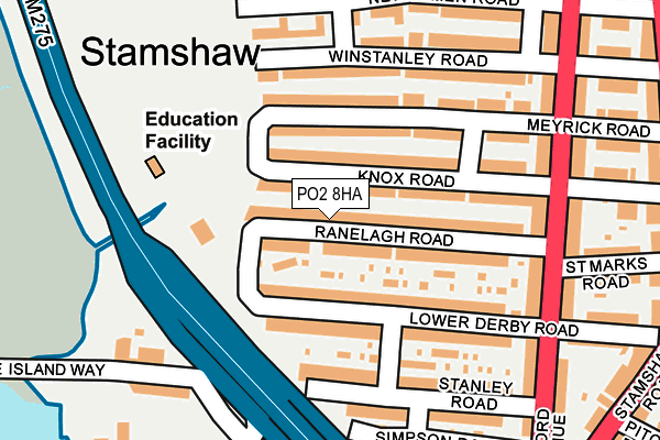 PO2 8HA map - OS OpenMap – Local (Ordnance Survey)