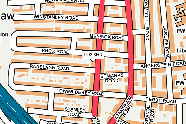 PO2 8HU map - OS OpenMap – Local (Ordnance Survey) PO2 8HU map - OS OpenMap – Local (Ordnance Survey)