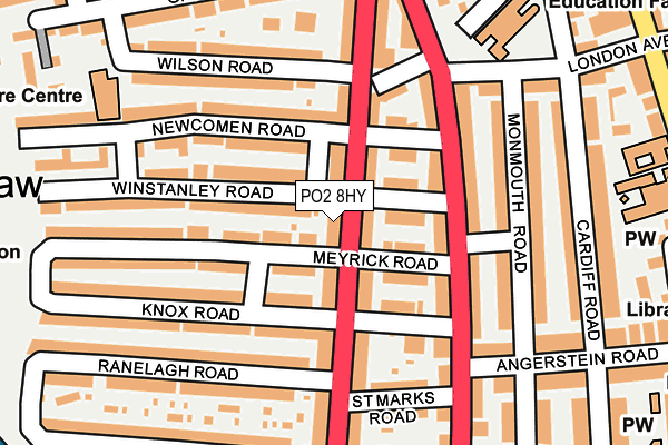 PO2 8HY map - OS OpenMap – Local (Ordnance Survey) PO2 8HY map - OS OpenMap – Local (Ordnance Survey)