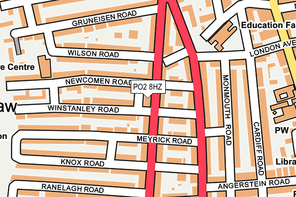 PO2 8HZ map - OS OpenMap – Local (Ordnance Survey) PO2 8HZ map - OS OpenMap – Local (Ordnance Survey)