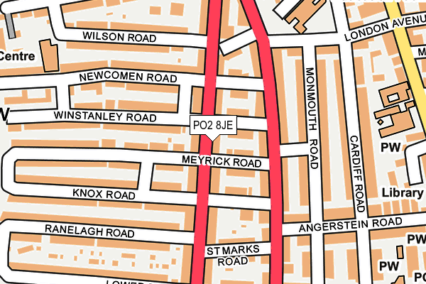 PO2 8JE map - OS OpenMap – Local (Ordnance Survey) PO2 8JE map - OS OpenMap – Local (Ordnance Survey)