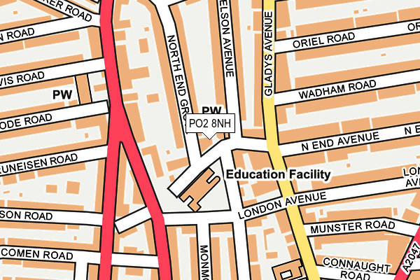 PO2 8NH map - OS OpenMap – Local (Ordnance Survey) PO2 8NH map - OS OpenMap – Local (Ordnance Survey)