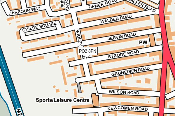 PO2 8PN map - OS OpenMap – Local (Ordnance Survey) PO2 8PN map - OS OpenMap – Local (Ordnance Survey)