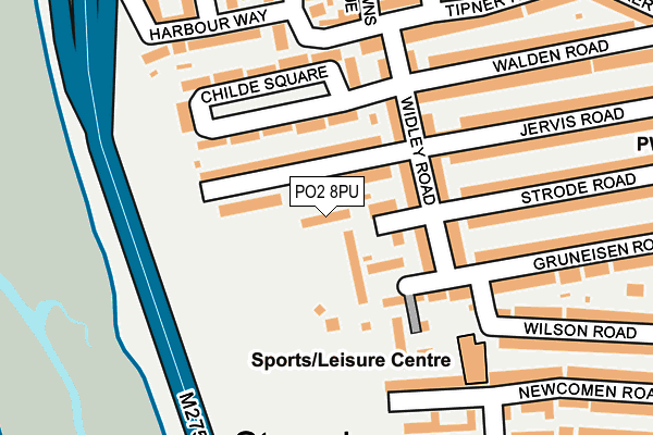 PO2 8PU map - OS OpenMap – Local (Ordnance Survey) PO2 8PU map - OS OpenMap – Local (Ordnance Survey)