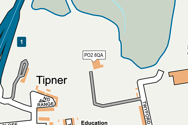 PO2 8QA map - OS OpenMap – Local (Ordnance Survey) PO2 8QA map - OS OpenMap – Local (Ordnance Survey)