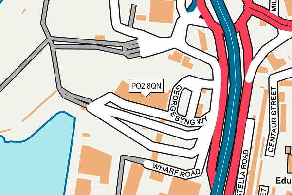 PO2 8QN map - OS OpenMap – Local (Ordnance Survey) PO2 8QN map - OS OpenMap – Local (Ordnance Survey)