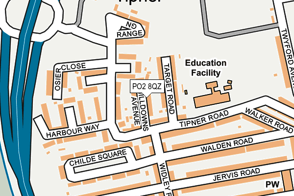 PO2 8QZ map - OS OpenMap – Local (Ordnance Survey) PO2 8QZ map - OS OpenMap – Local (Ordnance Survey)