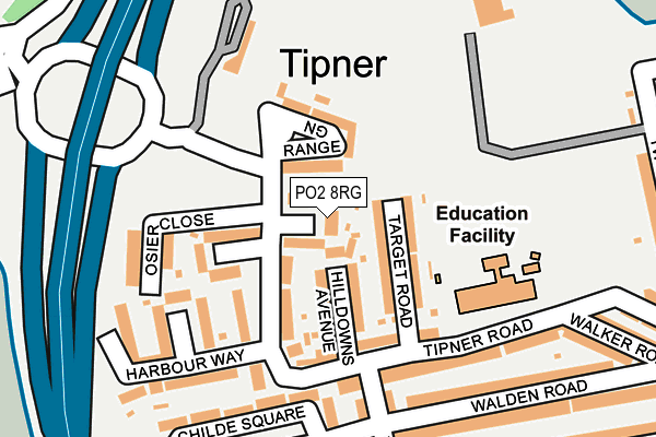 PO2 8RG map - OS OpenMap – Local (Ordnance Survey) PO2 8RG map - OS OpenMap – Local (Ordnance Survey)