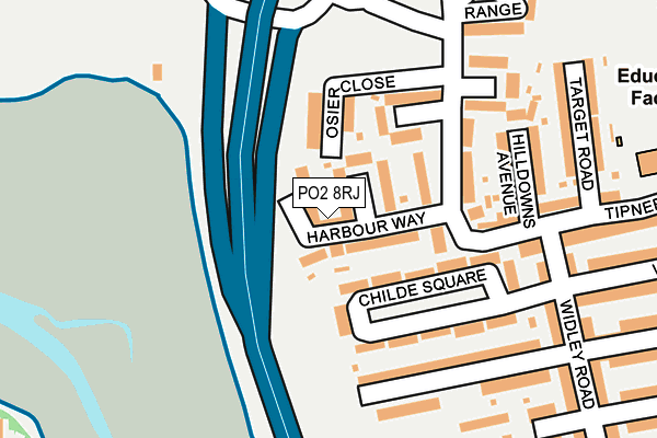 PO2 8RJ map - OS OpenMap – Local (Ordnance Survey) PO2 8RJ map - OS OpenMap – Local (Ordnance Survey)