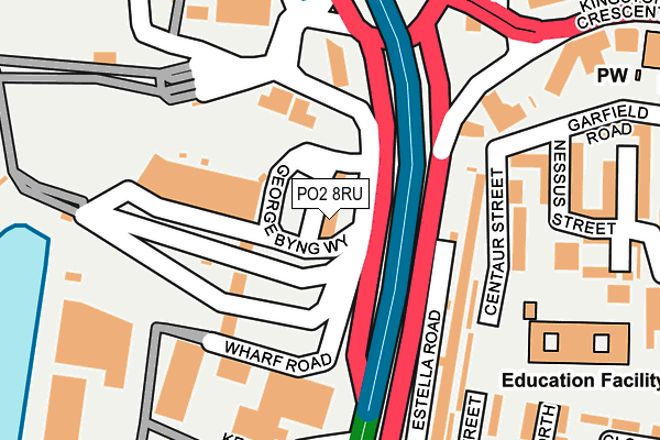PO2 8RU map - OS OpenMap – Local (Ordnance Survey) PO2 8RU map - OS OpenMap – Local (Ordnance Survey)