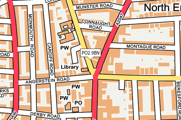 PO2 9BN map - OS OpenMap – Local (Ordnance Survey) PO2 9BN map - OS OpenMap – Local (Ordnance Survey)