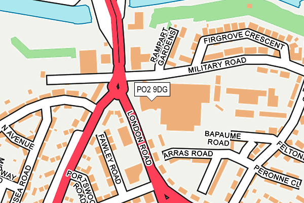 PO2 9DG map - OS OpenMap – Local (Ordnance Survey) PO2 9DG map - OS OpenMap – Local (Ordnance Survey)