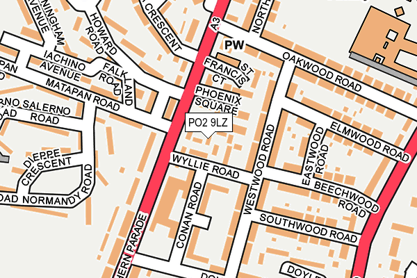 PO2 9LZ map - OS OpenMap – Local (Ordnance Survey) PO2 9LZ map - OS OpenMap – Local (Ordnance Survey)