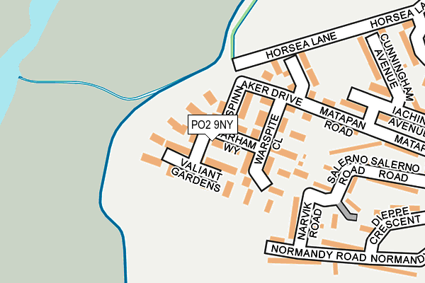 PO2 9NY map - OS OpenMap – Local (Ordnance Survey) PO2 9NY map - OS OpenMap – Local (Ordnance Survey)