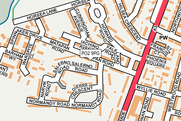 PO2 9PG map - OS OpenMap – Local (Ordnance Survey) PO2 9PG map - OS OpenMap – Local (Ordnance Survey)