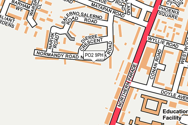 PO2 9PH map - OS OpenMap – Local (Ordnance Survey) PO2 9PH map - OS OpenMap – Local (Ordnance Survey)