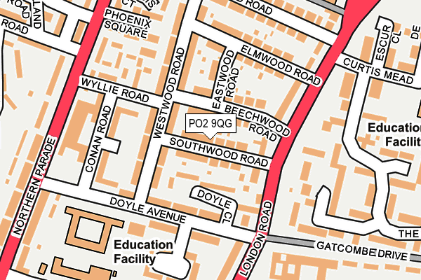PO2 9QG map - OS OpenMap – Local (Ordnance Survey) PO2 9QG map - OS OpenMap – Local (Ordnance Survey)