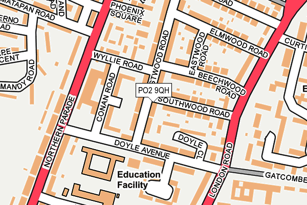 PO2 9QH map - OS OpenMap – Local (Ordnance Survey) PO2 9QH map - OS OpenMap – Local (Ordnance Survey)