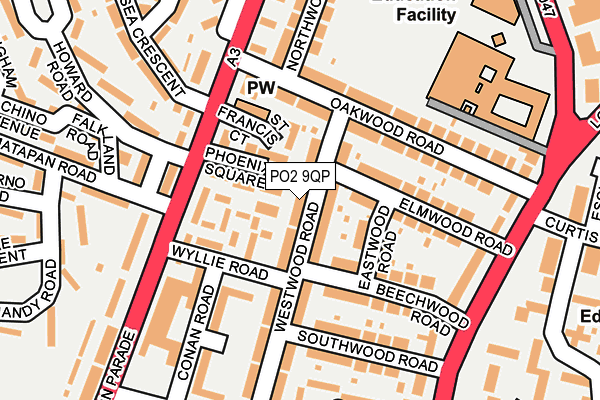 PO2 9QP map - OS OpenMap – Local (Ordnance Survey) PO2 9QP map - OS OpenMap – Local (Ordnance Survey)