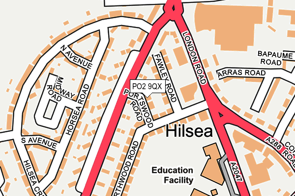 PO2 9QX map - OS OpenMap – Local (Ordnance Survey) PO2 9QX map - OS OpenMap – Local (Ordnance Survey)