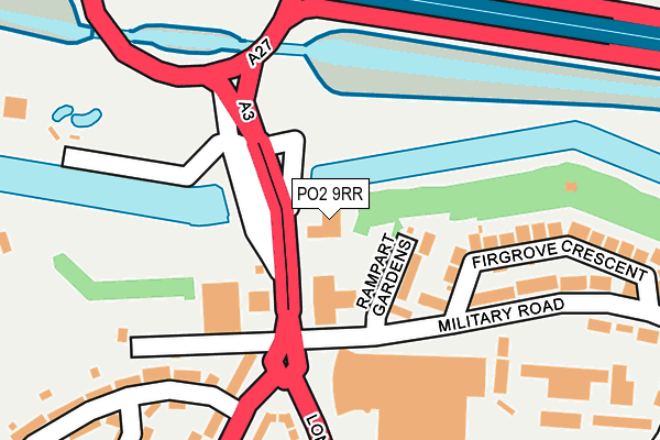 PO2 9RR map - OS OpenMap – Local (Ordnance Survey) PO2 9RR map - OS OpenMap – Local (Ordnance Survey)